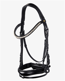 Equestro Englisches Ledertrense mit Glitzer