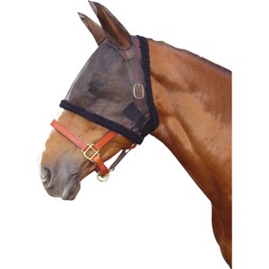 Harry's Horse Fliegenmaske mit Ohren und Kunstfellbesatz