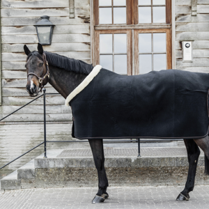 Kentucky heavy Fleece-Schausteppich Schwarz