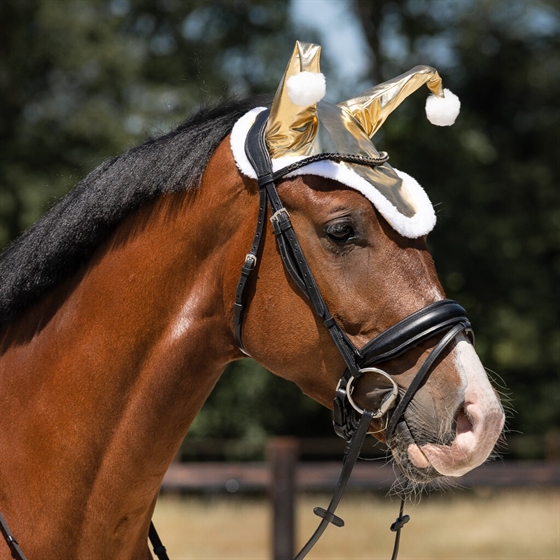 QHP Weihnachtsmütze Gold