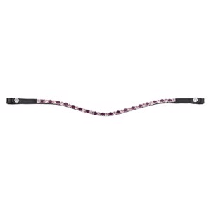 Montar Gebogenes Stirnband aus schwarzem Leder Mighty Purple Shades