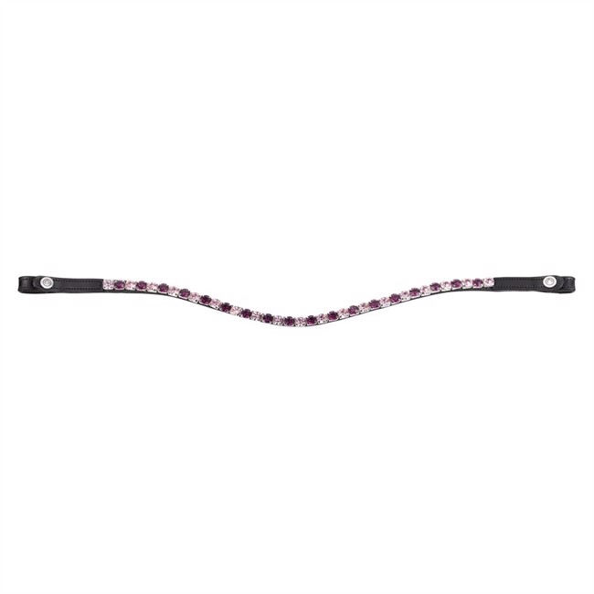 Montar Gebogenes Stirnband aus schwarzem Leder Mighty Purple Shades