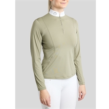 Montar MoZida REFINED Turnierbluse Lasercut Gun Metal Kristalle