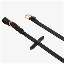 Equestro Lederzügel mit Gummi und Rosegold