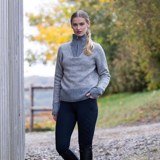 Kingsland KLAudrey Damen Half Zip Strickbluse