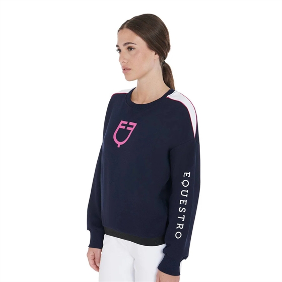 Equestro Sweatshirt mit Rundhalsausschnitt