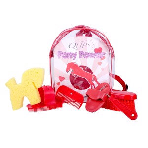 QHP Pony Power Pflegeset im Rucksack